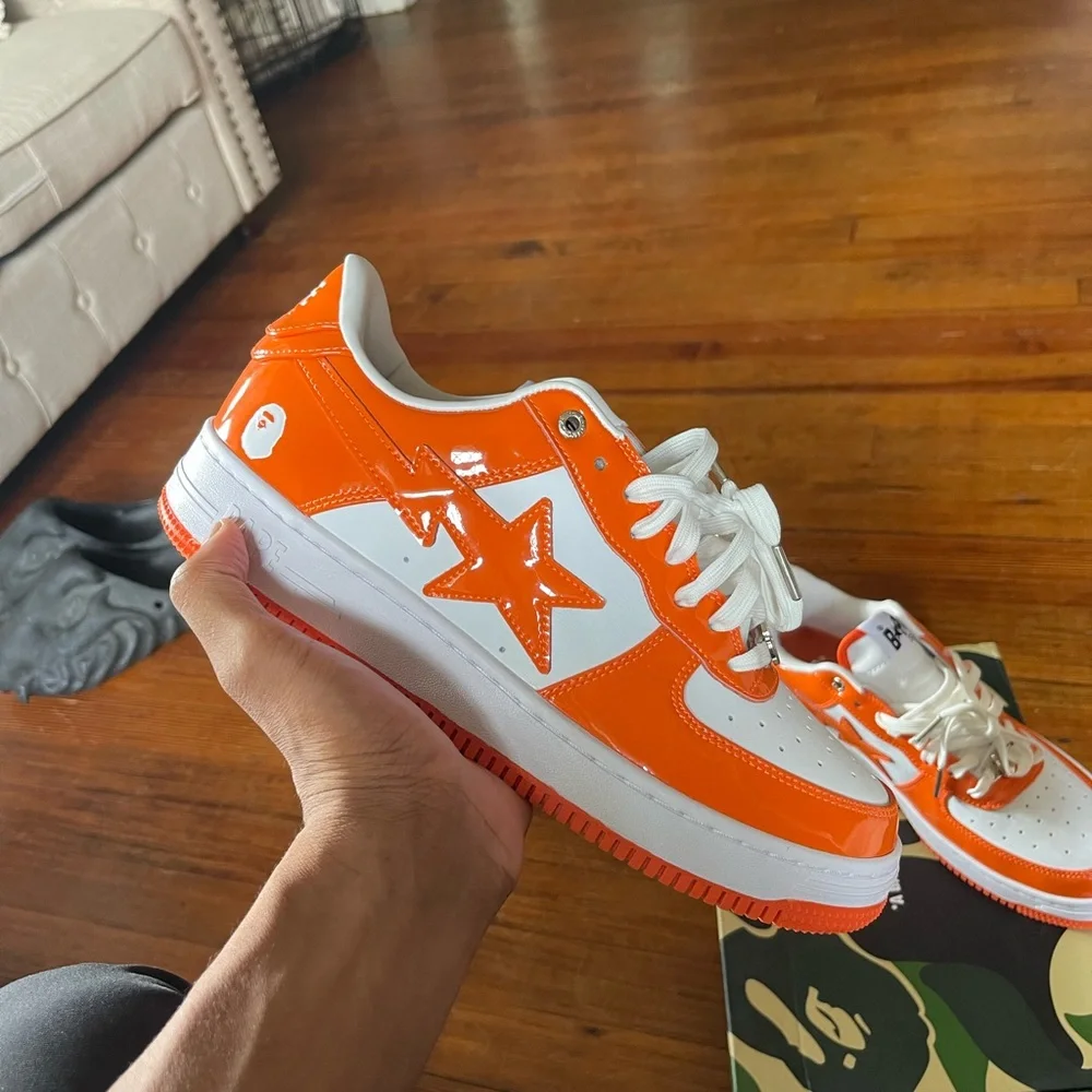 Bape | Shoes | Bapesta Patent Leather Orange | Poshmark display picture 1